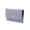 Lanvin en Bleu Carla Thin-Diameter Long Wallet, Light Gray, Size F