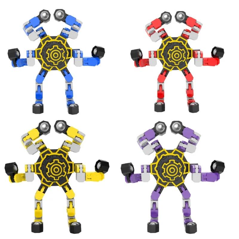 Foldable Fidget Spinner Colorful Metal Gyro Mechanical Smooth Rotatable Decompression Chain Toy Desk Toy Gifts