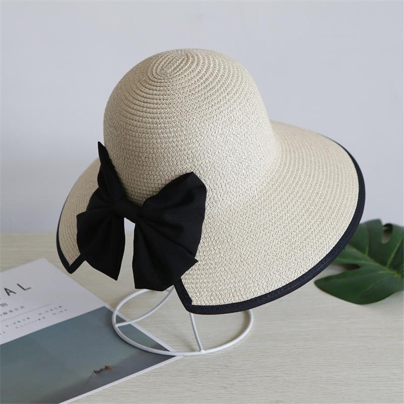 Fashion Sun Hat Big Wide Brim Beach Hat Handmade Straw Cap Girls Sun Hat Summer Hats Women Chapeu