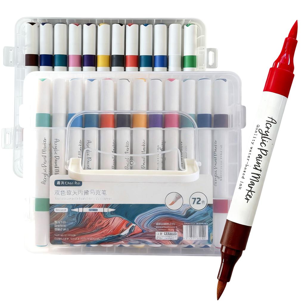 

Two tone acrylic pigment marker pen, 36 pens - brush tip, water-based ink, marker pen - very suitable for calligraphy, illustrat