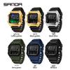 SANDA Dual-Time Multifunction Student Sports Watch - Square, Waterproof, Electronic