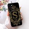 For Tecno Camon 18P Case Cover Luxury Crown A-Z Letters 2D Flat Pattern Soft Silicone Funda For Tecno CH7 Casing