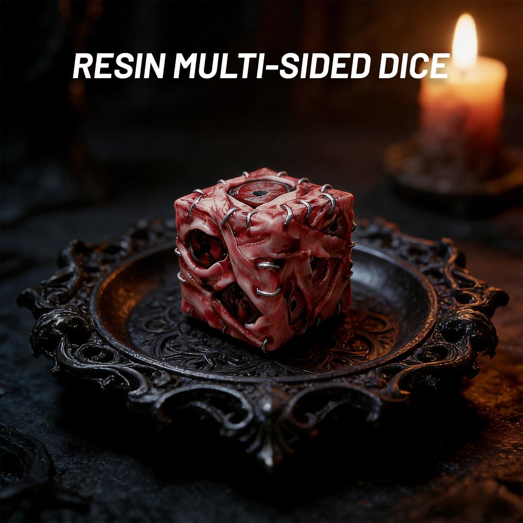 Premium Resin Polyhedral Dice With  Eye, Ideal For Tabletop RPGs