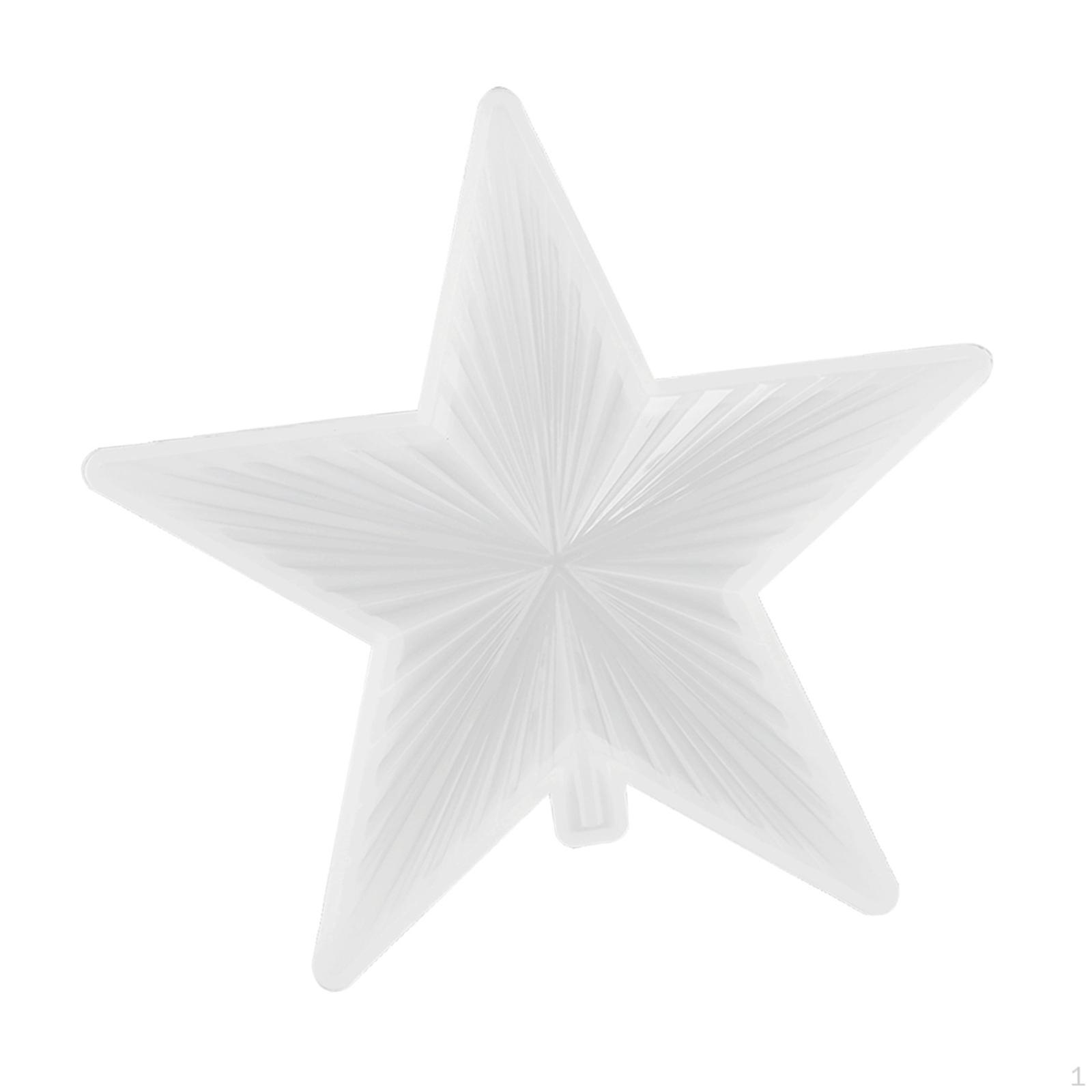 

3D Christmas Tree Top Star Silicone Model Light Holder Making Tools, Epoxy Resin Casting DIY Small Faceted Star