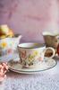 CUP WITH SAUCER FOR COFFEE AND TEA 250 ml CERAMIC MRS. FLOWER