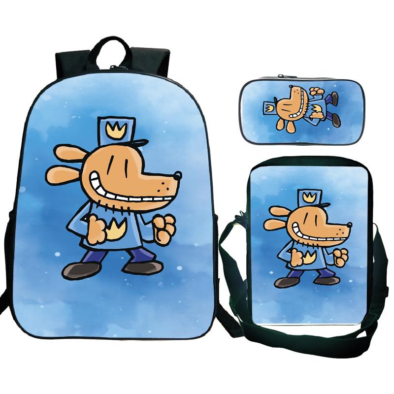 3 Stück Dog Man Rucksack Herren Jugendliche Port Reiserucksack Studenten Schule Umhängetasche Dogman Trend Laptop Rucksack