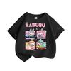 Labubu Children's Round Neck T-shirt Girls' T-shirt Casual Fashion Versatile Cute Art Style Pattern Clothing