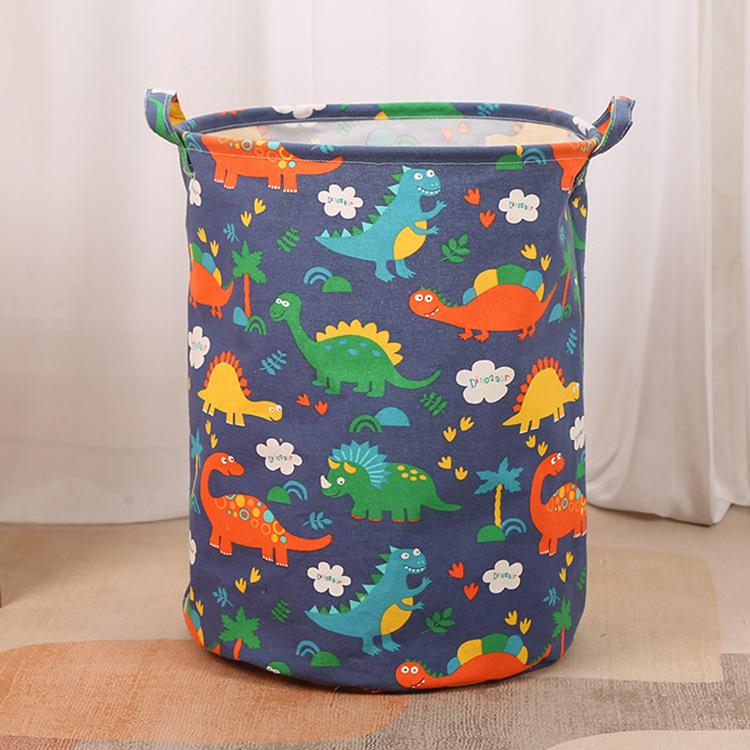 Printed Laundry Basket Portable Foldable Laundry Organiser Cotton & Linen Clothes Basket Children's Toys Dirty Laundry Basket