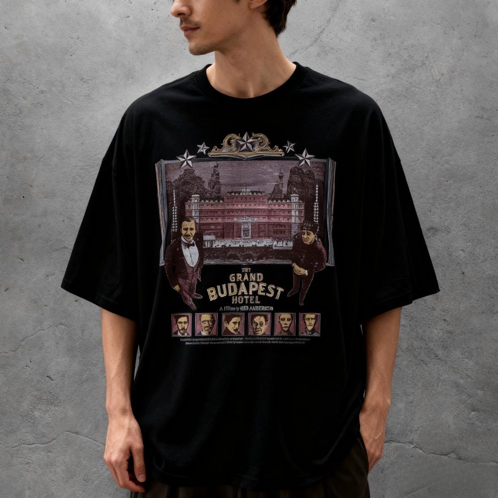 The Grand Budapest Hotel themed T-shirt: Wes Anderson movie  Unisex pure cotton streetwear T-shirt 4XL