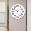 12 Zoll 30CM Leise Wanduhr, Kreativ und Modisch, Dreidimensionale Digitale Minimalistische Uhr für Zuhause Wohnzimmer
