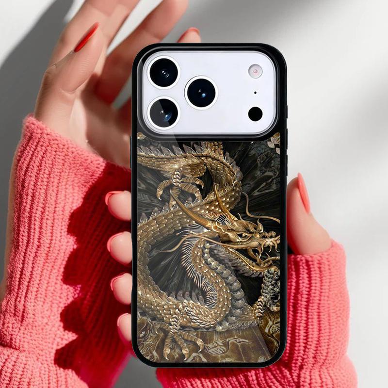 Starodávný japonský drak Pouzdro na telefon pro iPhone 17 16 15 14 13 Pro Max Zadní kryt pro 12 11 Pro Coque