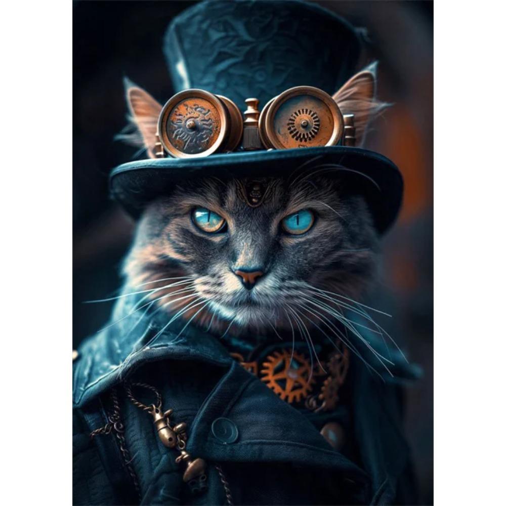 Steampunk Animals Royal Cat Sheep Dog Squirrel Rhino Posters Canvas Print Art Paintings Cuadros Wall Art for Living Room Decor