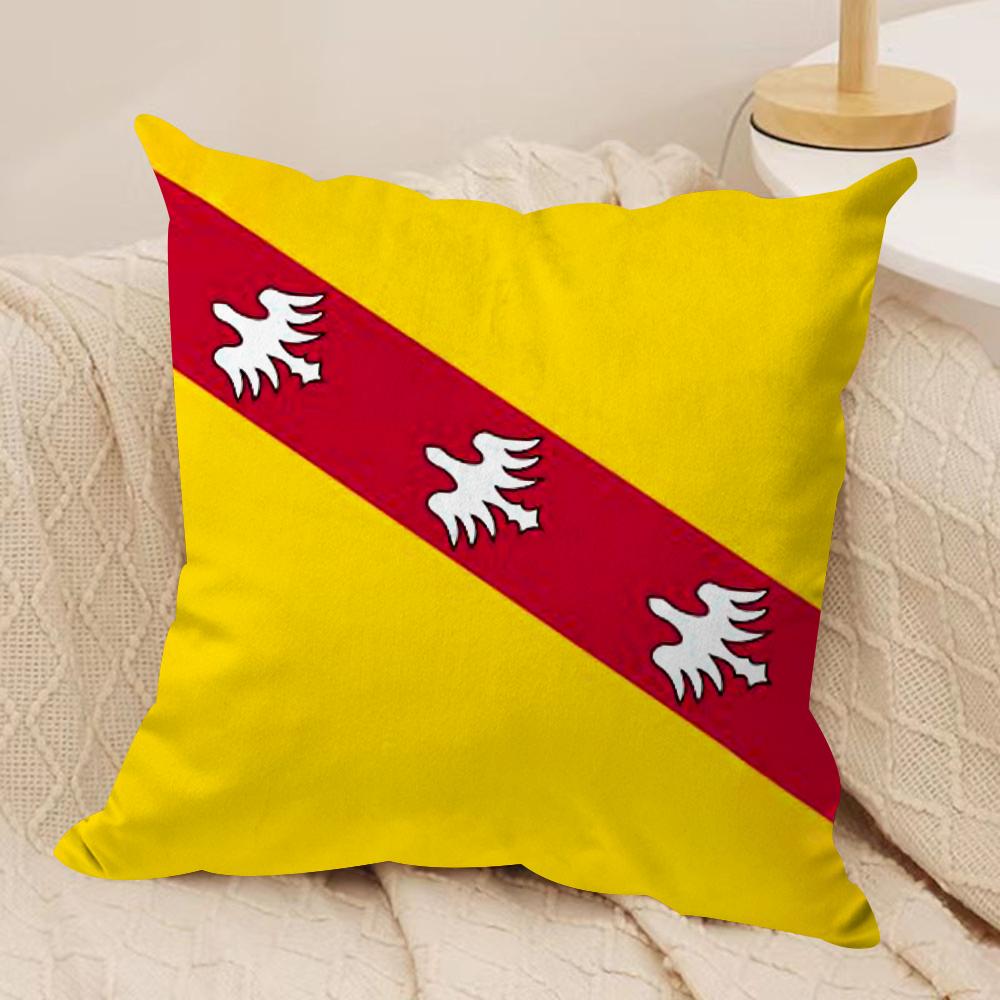 France Lorraine region Cushion Cover Silky Short Plush DoubleSided Printed Pillow Case for Sofa All Seasons Home Decor Gift 30x30cm