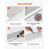 VEVOR Gutter Guard, 152.4 mm Aluminum Gutter Cover with Stainless Steel Micro Mesh, Heavy-Duty 14.63 m Length, 1.02 mm Thick