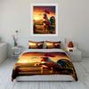 Sunrise Rooster Farm Decor Set Kid'S And Adults' Bedroom Decor, Exquisite Three-Piece Bedding Set Gift