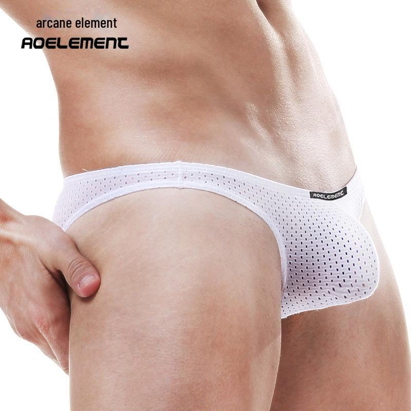 Ice Silk Mesh Breathable Transparent Briefs - Trendy, Sexy Underwear for Young Men