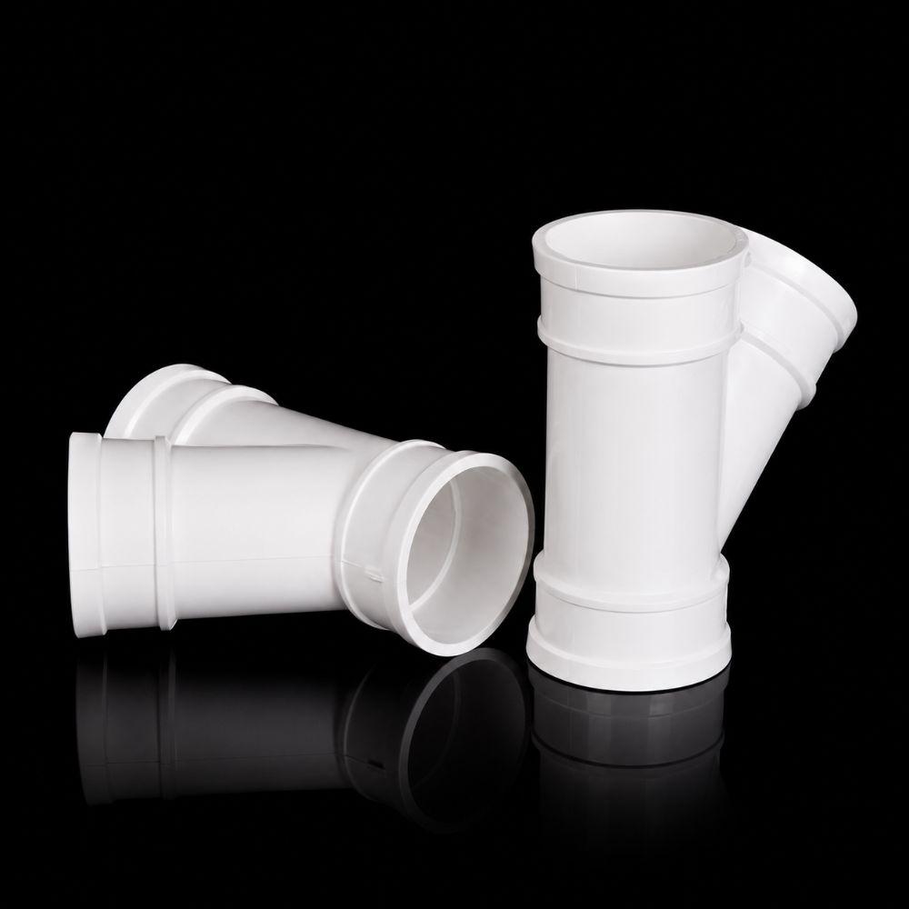 2",3",4",5",6" PVC Drain Wye Fitting Y-Shaped Drain Pipe Joint Pipeline Accessories