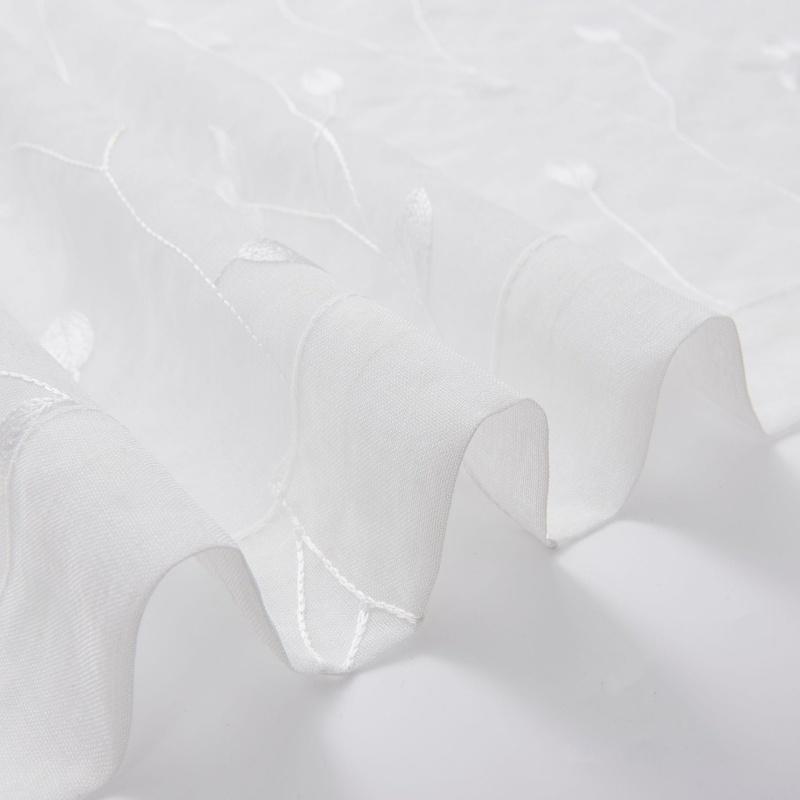 Tende Trasparenti con Stampa Floreale - Foulard in Voile Filtrante per Balcone, Finestra a Baia, Soggiorno, Divisorio e Privacy