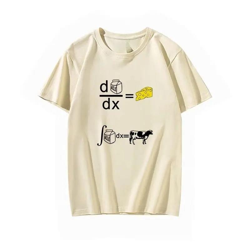

Cheese Milk Calculus Function Derivative and Inverse Derivative Fun Formula Print Short Sleeve TShirt Science Clothes Cotton 4XL
