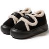 Women's 2025 Indoor/Outdoor Plush Winter Slippers: Thick-Soled, Warm Cotton, Closed-Heel.