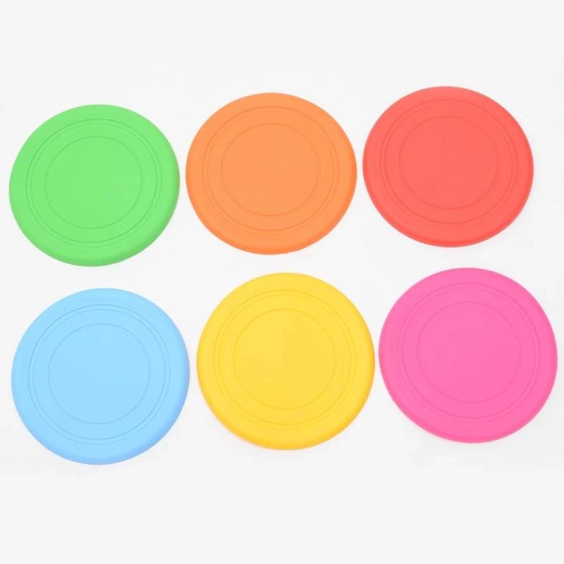 Dog Round Interactive Toys Safety Silicone Flying Discs Wholesale Small Large Dogs Bite Resistant Training Pet Supplier 1PC 5