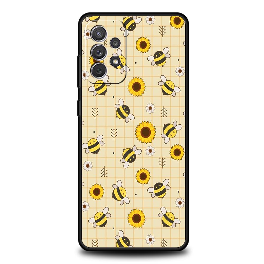 Phone Case For Samsung Galaxy A15 A13 A35 A55 A51 A71 A41 A31 A21S A03S A05 A17 A23 A25 A33 A53 A73 5G A07 4G Cover Bee Honey