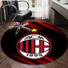 1pc A-AC Milan Print Round Carpet Chair Round Carpet Suitable for Bedroom Living Room Home Decorative Carpet