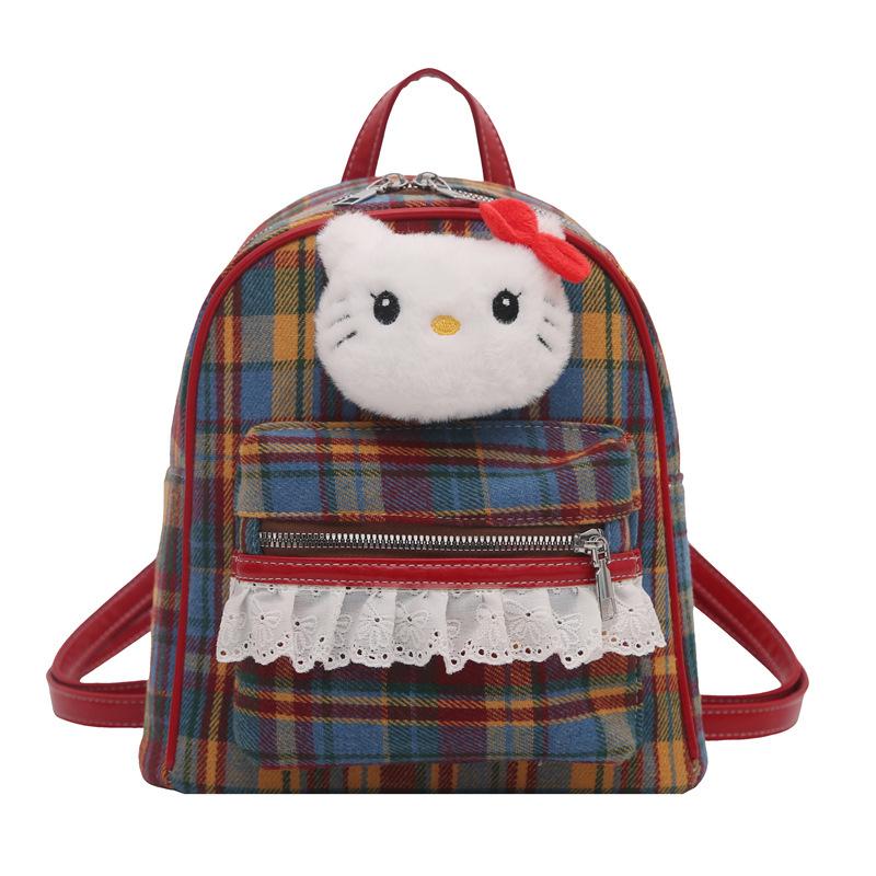 

Fashion Leopard Print Boys And Girls Backpack Kindergarten Baby Small Schoolbag Cute Plush Cat Children S Backpack