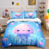 Cute Pink Jellyfish with Sparkles Bedding Set for Kids Luxury Gift 3pcs Digital Print Comforter Set Soft Comfortable Breathable