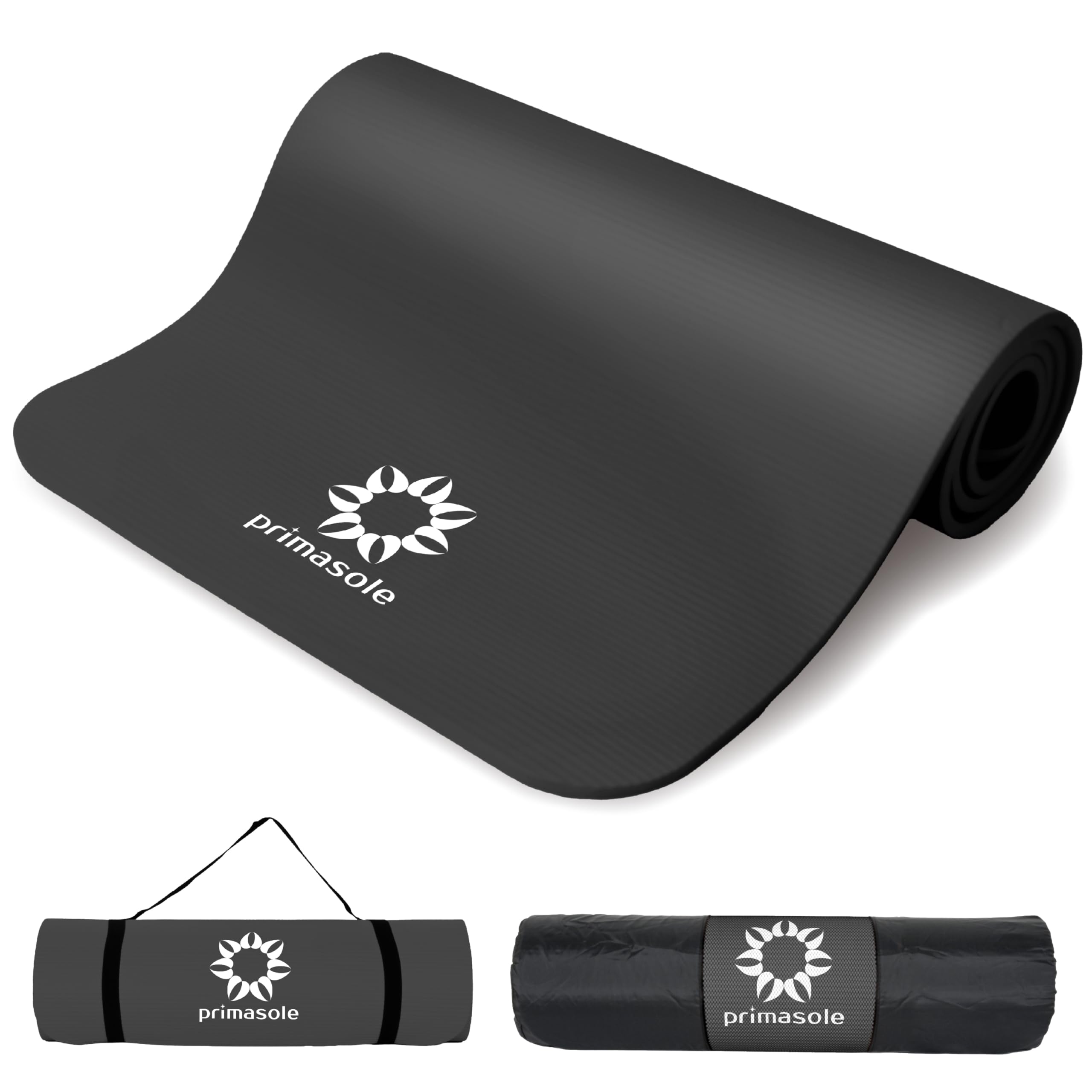

Amazon.co.jp Exclusive Prima Sole Yoga Mat, 10mm, Black, Thick and Wide, Training Mat for Exercise, Fitness, Pilates, and Strength Training
