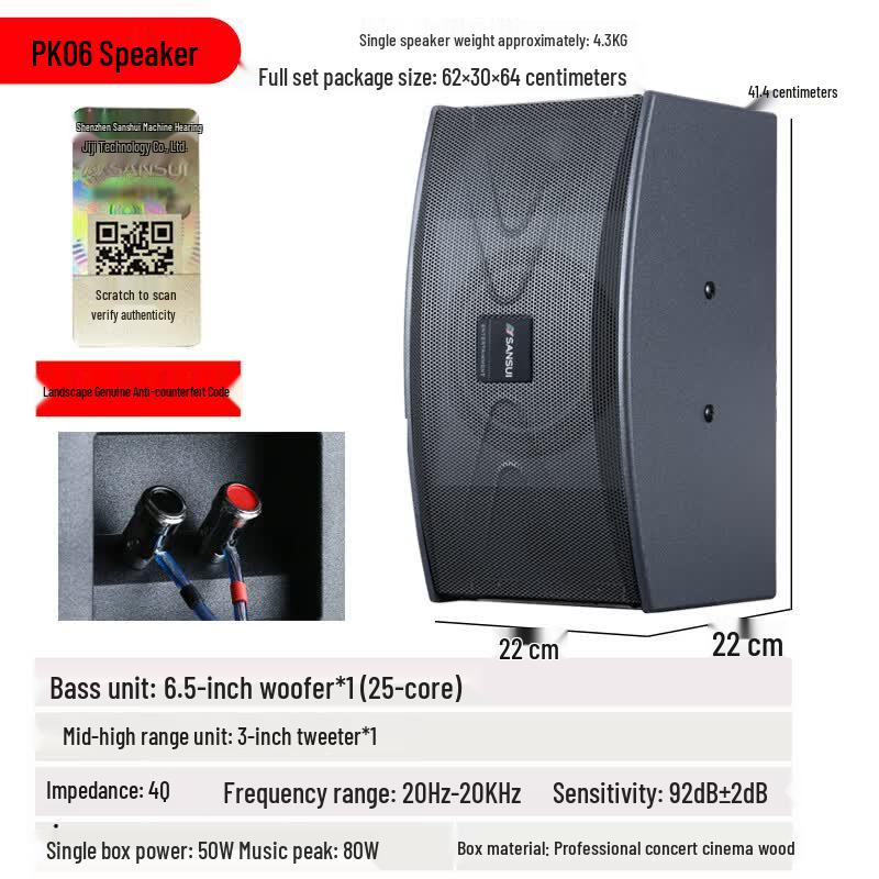 מערכת שמע מקצועית SANSUI PK06 לבית, KTV וכנסים (גרסת CN)