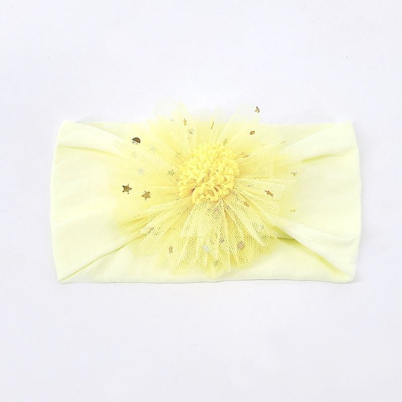 New mesh star flower headband, baby nylon headscarf headgear Babyhead