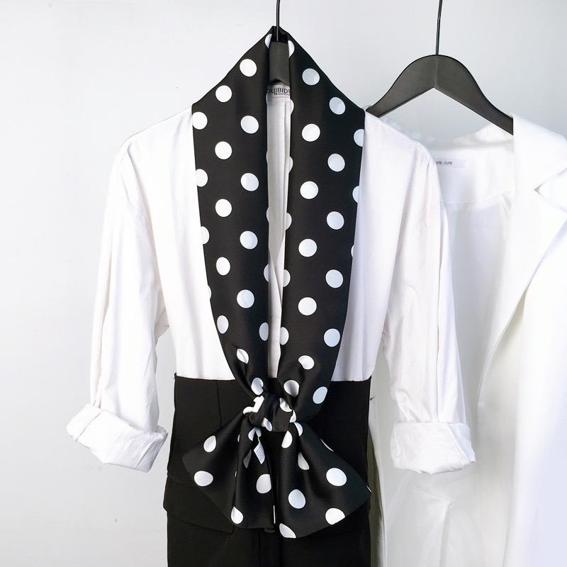 Floral Print 12*145cm Long Ribbon Silk Scarf Women Neck Scarves Headband Female Skinny Neckerchief Hair Band Neck Tie Bag Ribbon