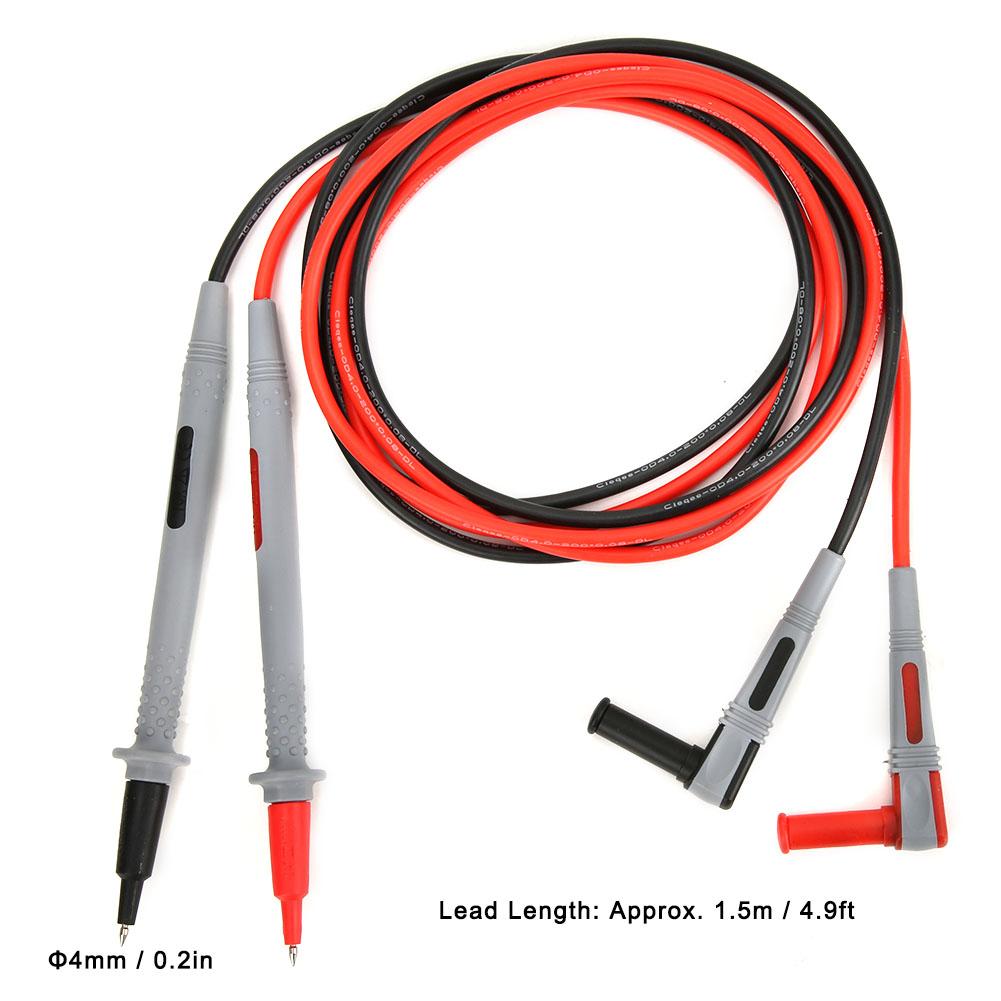 P1505 150cm 1000V 10A Universal Multimeter Test   Probe Cable Silicone Wrap Copper Needle