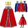 Red Velvet Adult Kids Prince Robe Party Cosplay Costume Cosplay Dress Up  Birthday