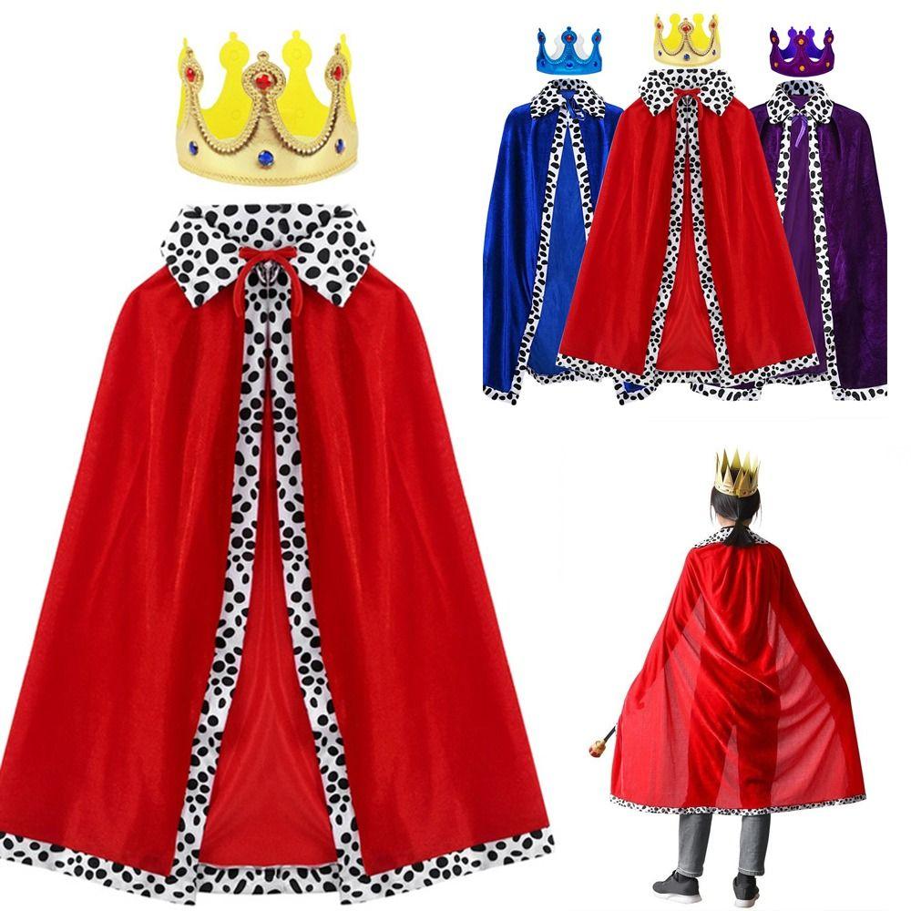 Red Velvet Adult Kids Prince Robe Party Cosplay Costume Cosplay Dress Up  Birthday