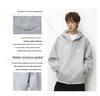 Men's Heavyweight Retro Color Block Embroidered Cardigan Hoodie Jacket