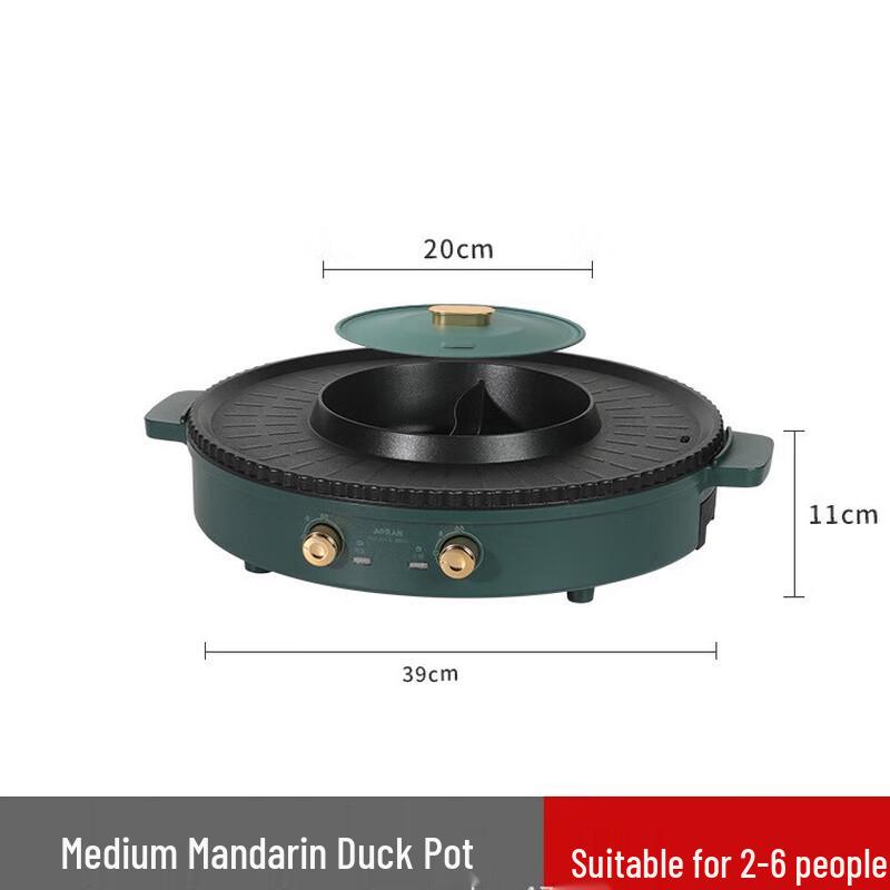 ZISIZ 2-in-1 Electric Grill and Hot Pot
