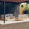 8 Pcs Garden Set with Cushions Pine Wood