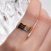 Simple Mobius plain ring ring Versatile wind geometric wave opening stainless steel ring