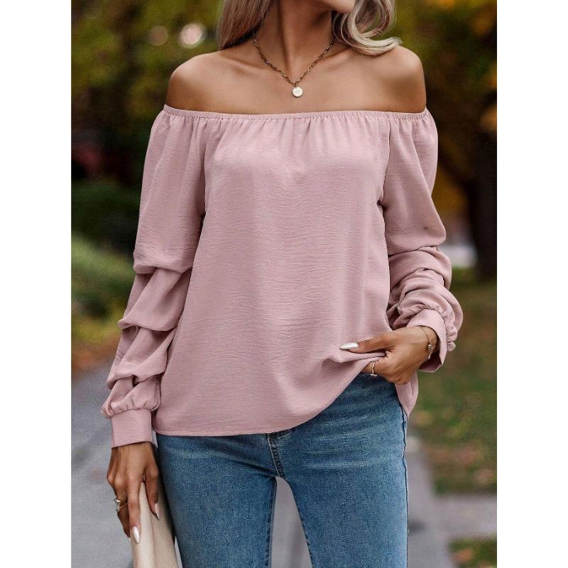 Women's New Fall Fashion Off The Shoulder Long Sleeved Shirt