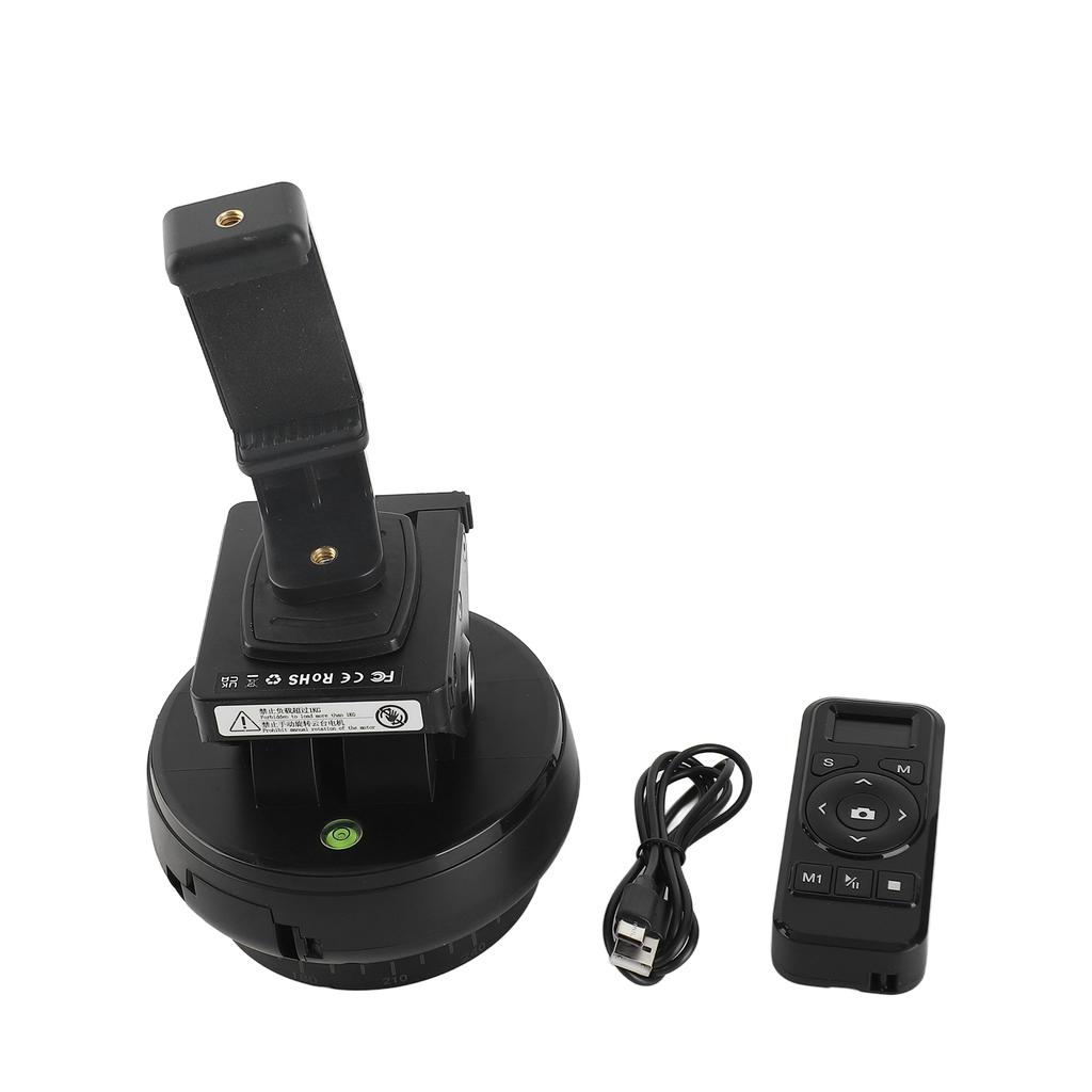 Motorized Pan Tilt Head Panoramic Head 360 Degrees  Rotation Panoramic Tripod Head 100M Wireless Remote Control 9