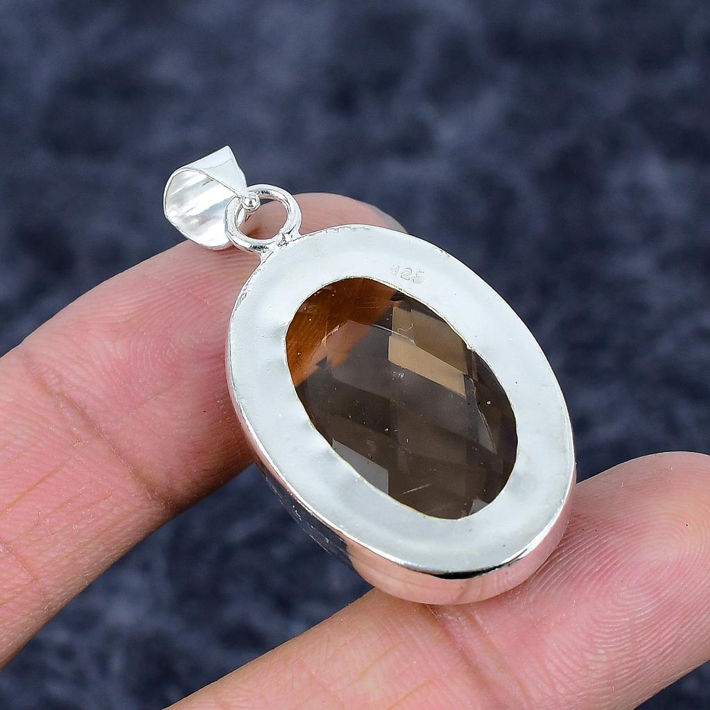 Morganite Gemstone Handmade 925 Sterling Silver Jewelry Pendant 1.81" M-3258