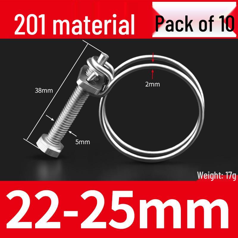 Stainless Steel Double Wire Hose and Pipe Clamp for Gas and Water Retention