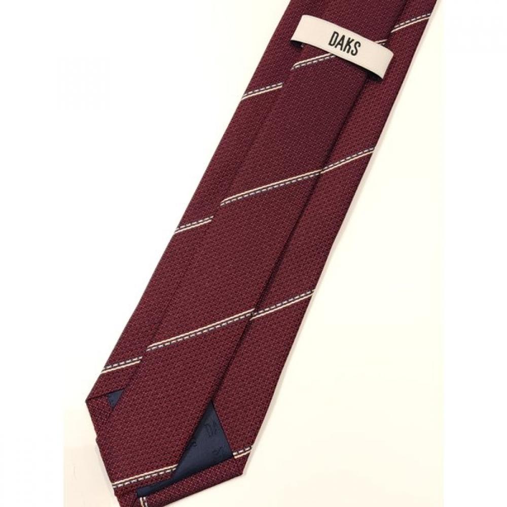 Daks Silk Blend Regimental Wine Tie Dmg1acf1239r1