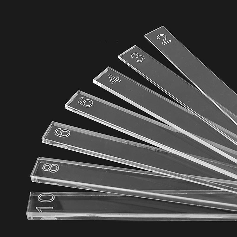 2Pcs Acrylic Cookie Balance Ruler Biscuit Fondant Cake Rolling Tool Icing Biscuits Thickness Ruler Smoother Pastry Baking Gadget