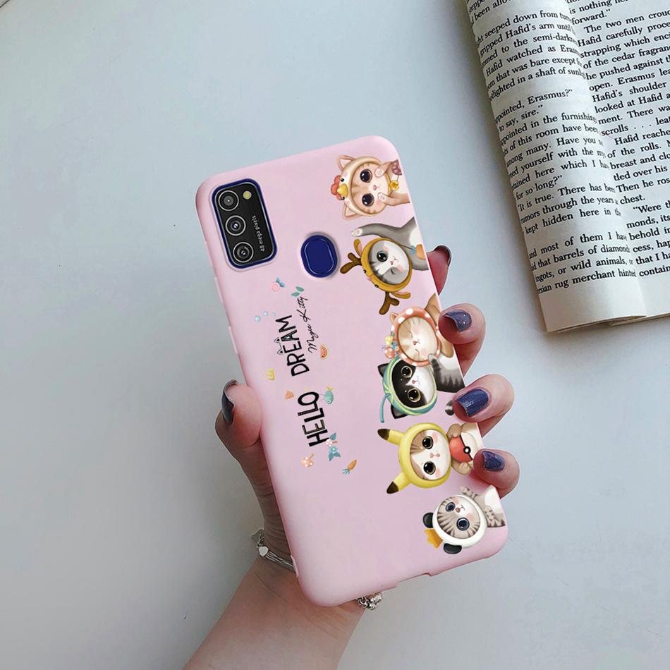 Cute Cartoon Case For Samsung Galaxy M51 M31 M21 M31S M21S M30S Case Candy Colorful Anime Painting TPU Silicone Cover Case Funda