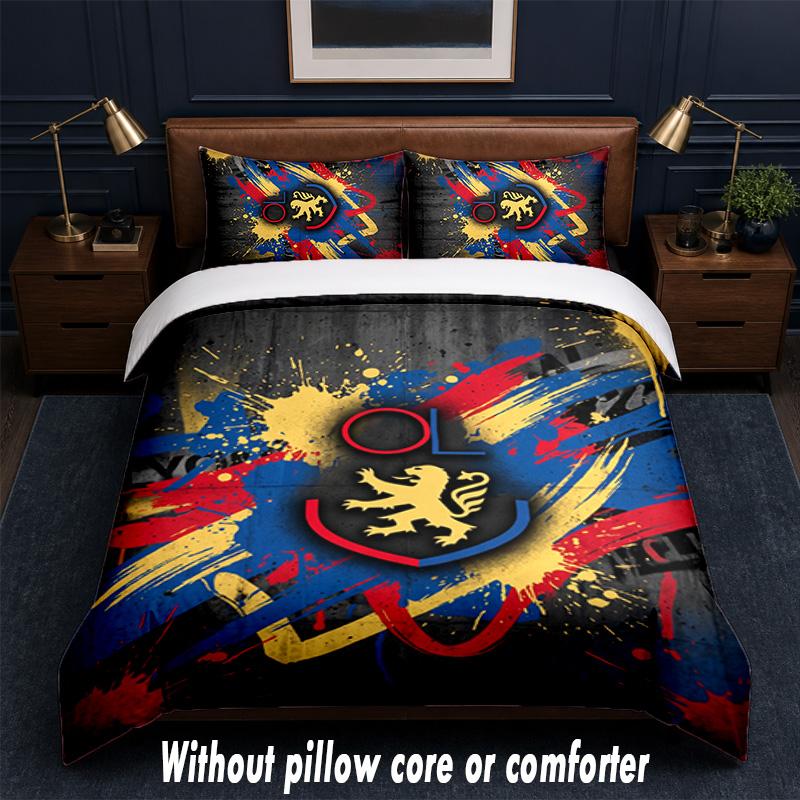 Lyon FC Design Bed Bedding Set 1 Duvet Cover + 2 Pillowcases Soft Breathable Household Bed Linens