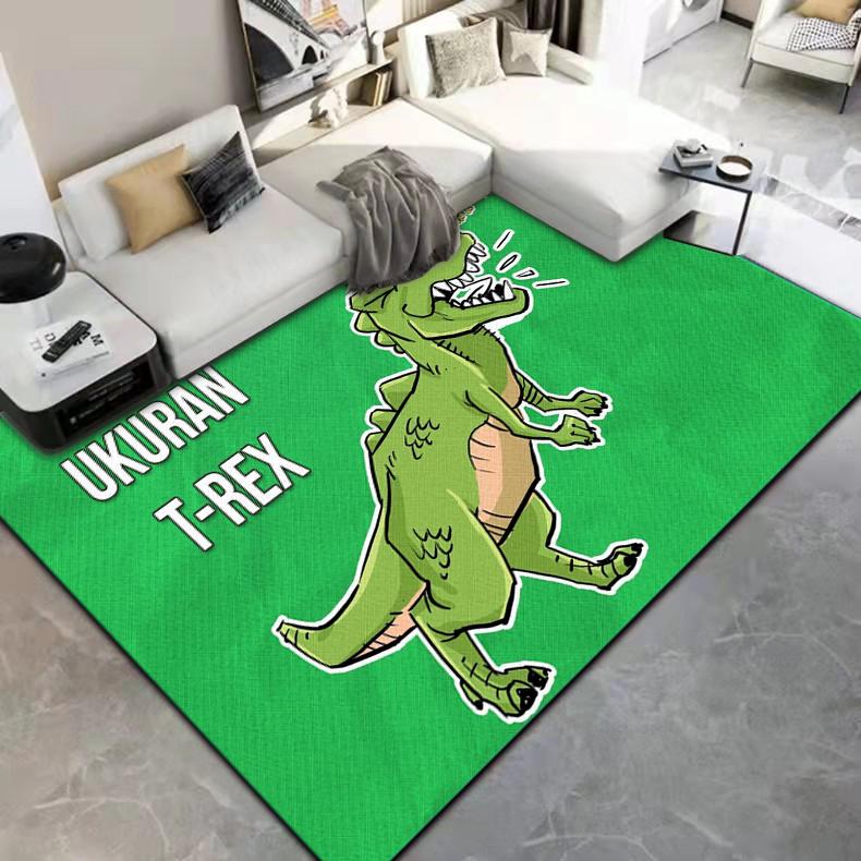 Cute Cartoon Little Dinosaur Printed Carpet Floor Mat  Carpets for Living Room Rugs for Bedroom Carpet for Children Customizable
