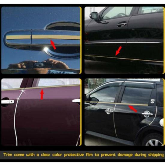 Durable 3m 6mm Silver Car Chrome Styling Decoration Moulding Trim Strip Tape